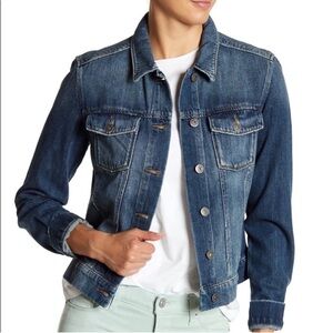 PAIGE Alamar Distressed Denim Jacket Size XS